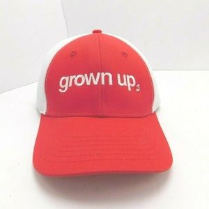 Grown Up Sportsman Novelty Hat Cap Strapback Adjustable Red